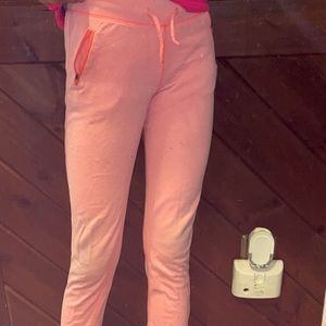 pink cat & jack girls sweatpants, adjustable ties